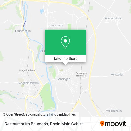 Карта Restaurant im Baumarkt