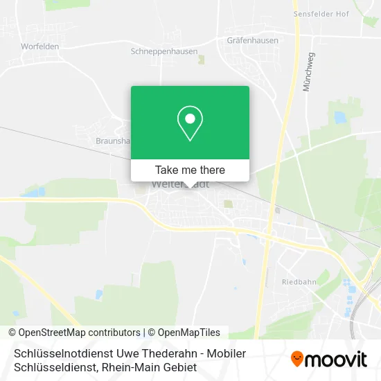 Карта Schlüsselnotdienst Uwe Thederahn - Mobiler Schlüsseldienst