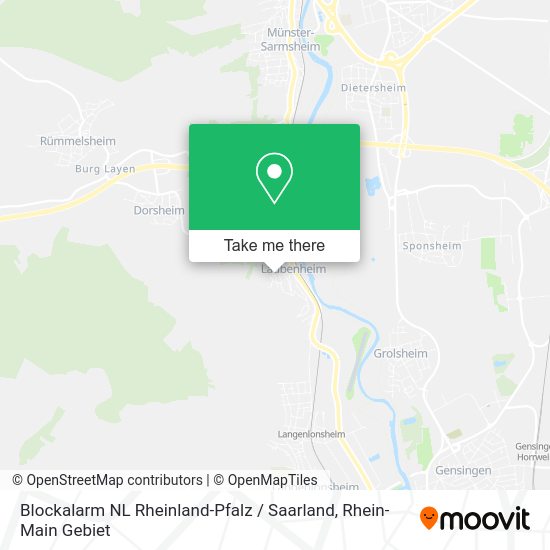 Карта Blockalarm NL Rheinland-Pfalz / Saarland