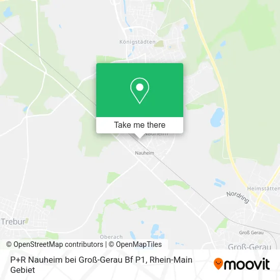 Карта P+R Nauheim bei Groß-Gerau Bf P1