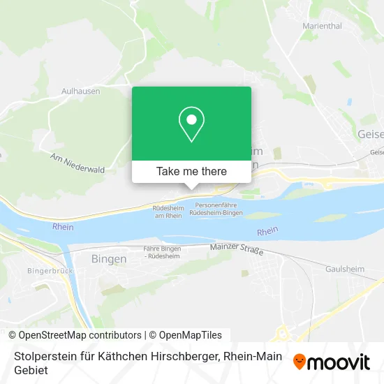 Карта Stolperstein für Käthchen Hirschberger