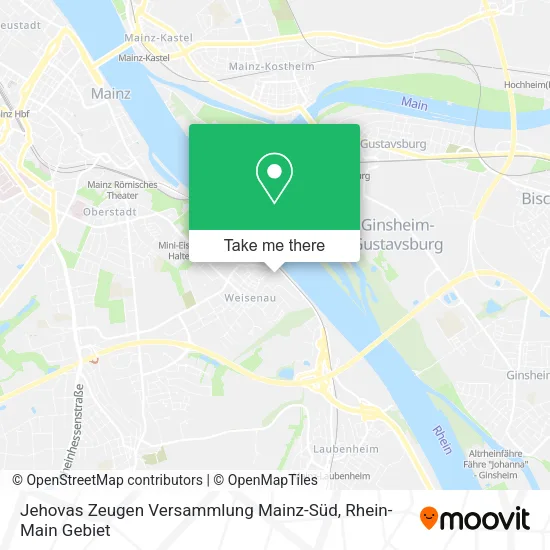 Карта Jehovas Zeugen Versammlung Mainz-Süd