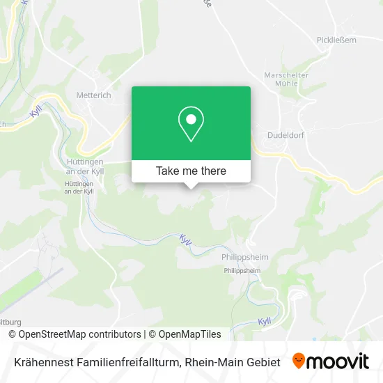 Карта Krähennest Familienfreifallturm
