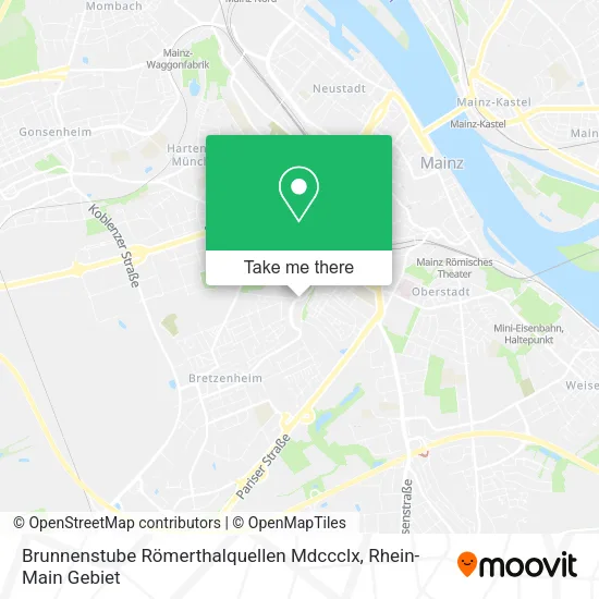 Brunnenstube Römerthalquellen Mdccclx map