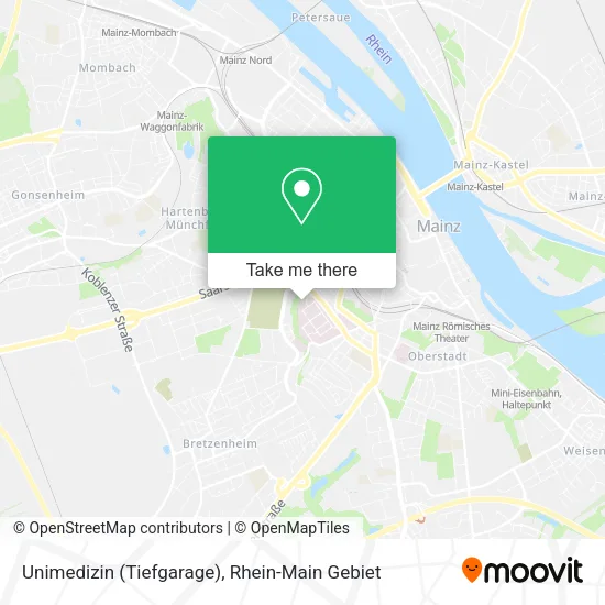 Карта Unimedizin (Tiefgarage)