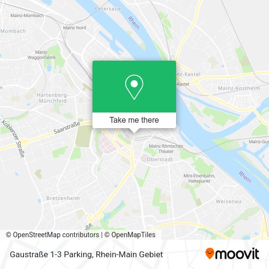 Карта Gaustraße 1-3 Parking