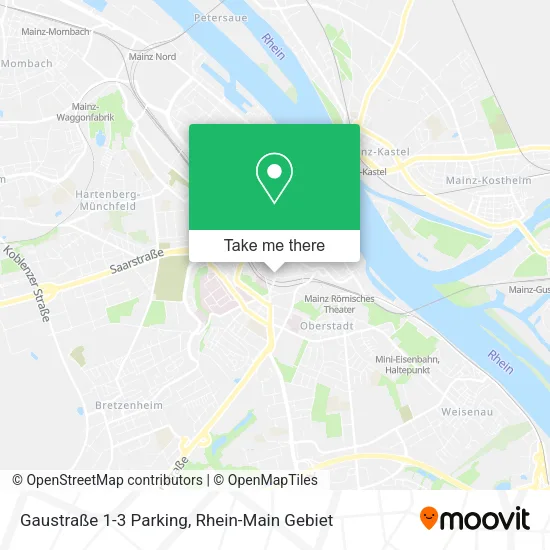 Карта Gaustraße 1-3 Parking