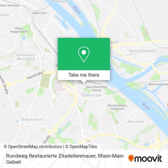 Карта Rundweg Restaurierte Zitadellenmauer