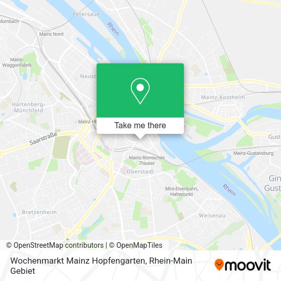 Карта Wochenmarkt Mainz Hopfengarten