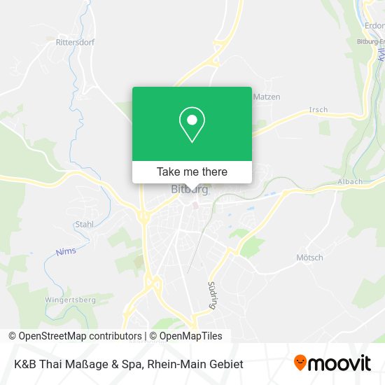 Карта K&B Thai Maßage & Spa