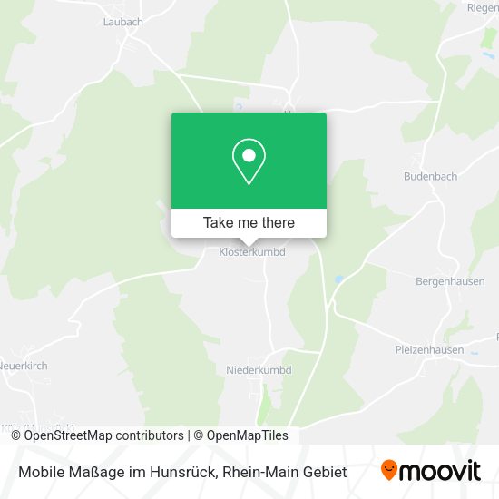 Карта Mobile Maßage im Hunsrück
