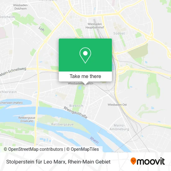 Карта Stolperstein für Leo Marx