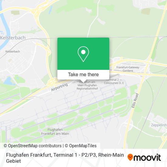 Карта Flughafen Frankfurt, Terminal 1 - P2 / P3