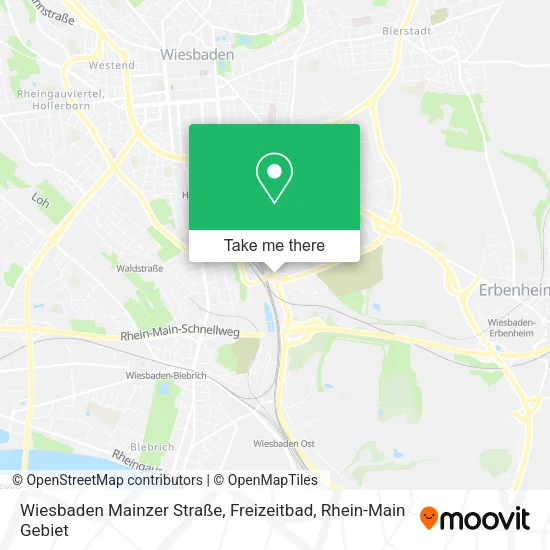Карта Wiesbaden Mainzer Straße, Freizeitbad