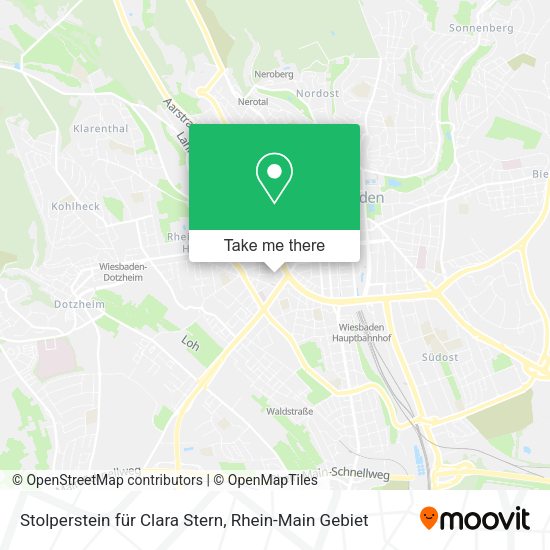 Карта Stolperstein für Clara Stern
