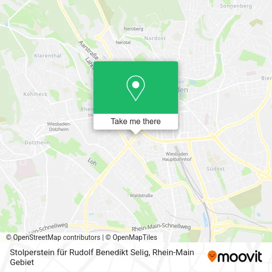 Карта Stolperstein für Rudolf Benedikt Selig