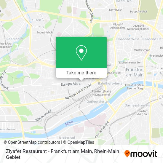 Карта Ziyafet Restaurant - Frankfurt am Main