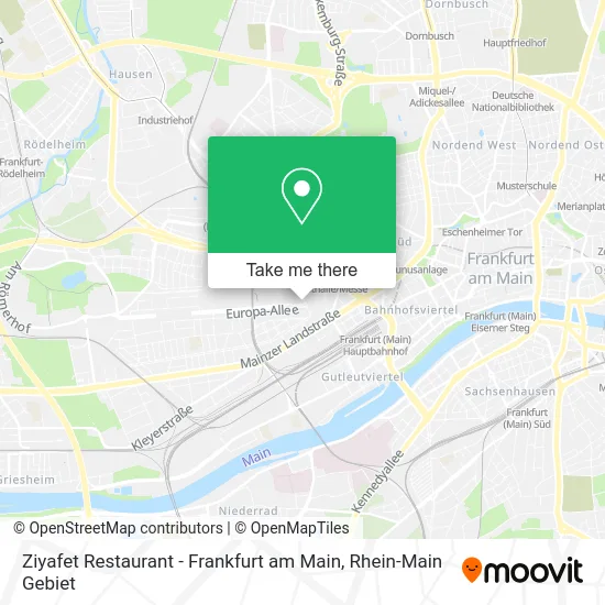 Карта Ziyafet Restaurant - Frankfurt am Main