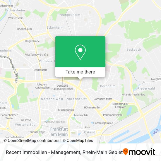 Карта Recent Immobilien - Management