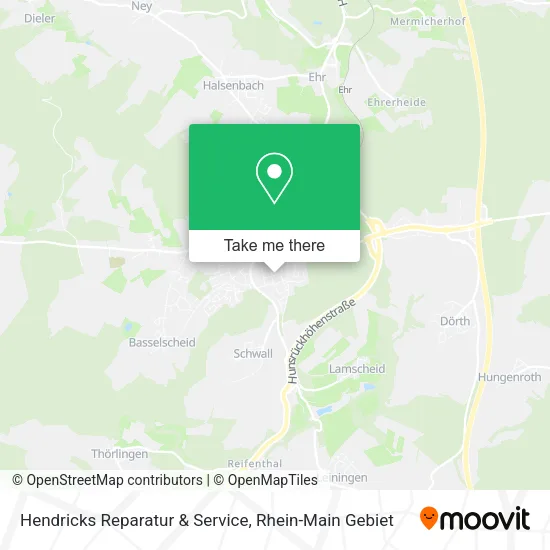 Hendricks Reparatur & Service map