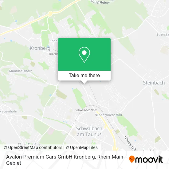 Карта Avalon Premium Cars GmbH Kronberg