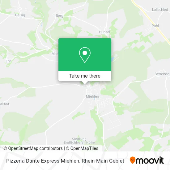 Карта Pizzeria Dante Express Miehlen