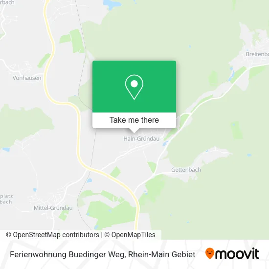 Карта Ferienwohnung Buedinger Weg