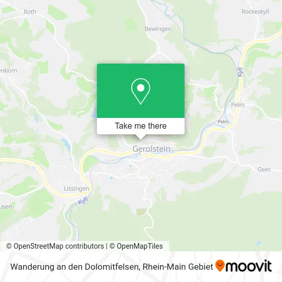 Карта Wanderung an den Dolomitfelsen