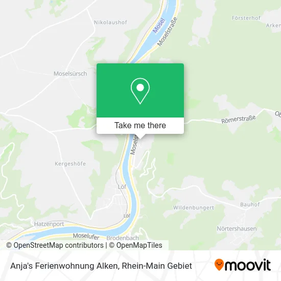 Карта Anja's Ferienwohnung Alken
