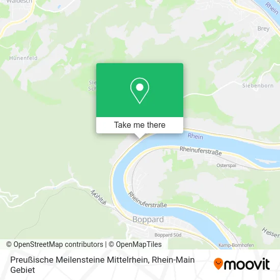 Карта Preußische Meilensteine Mittelrhein