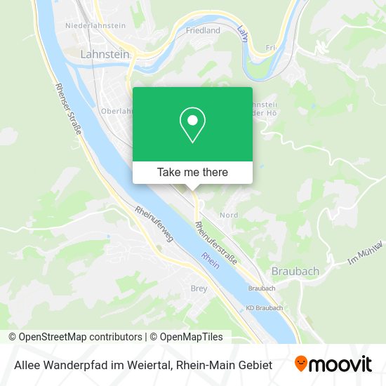 Карта Allee Wanderpfad im Weiertal