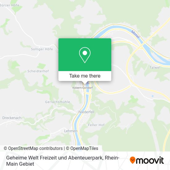 Карта Geheime Welt Freizeit und Abenteuerpark