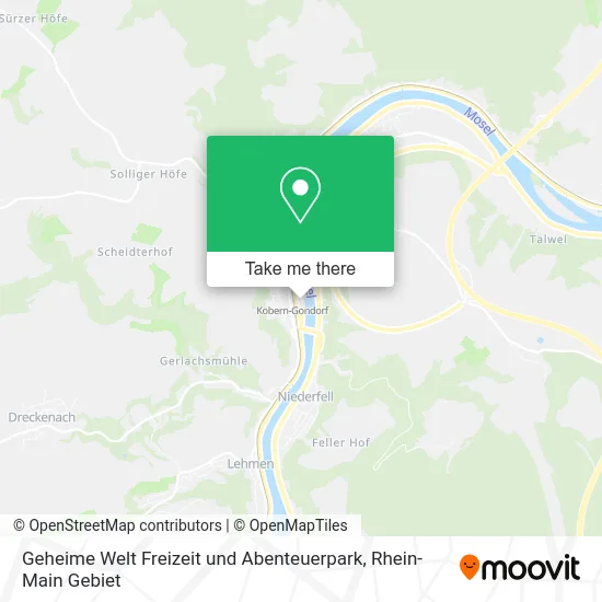 Карта Geheime Welt Freizeit und Abenteuerpark