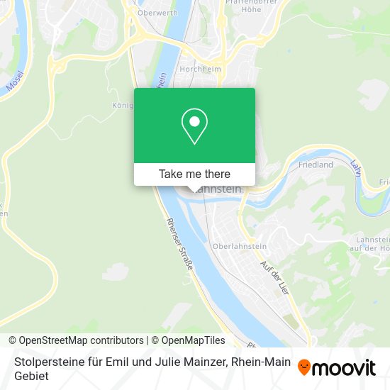 Карта Stolpersteine für Emil und Julie Mainzer