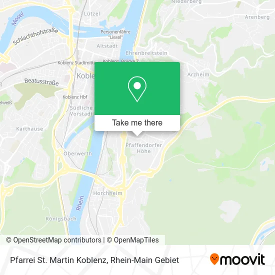 Карта Pfarrei St. Martin Koblenz