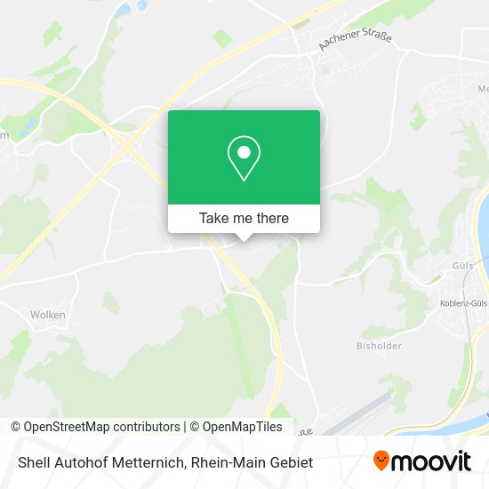 Shell Autohof Metternich map