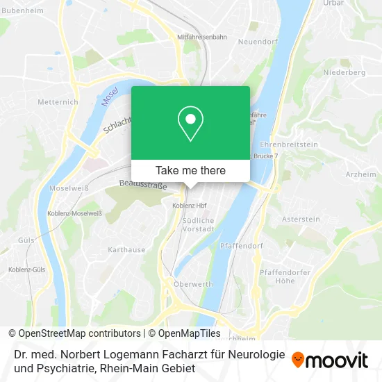 Карта Dr. med. Norbert Logemann Facharzt für Neurologie und Psychiatrie