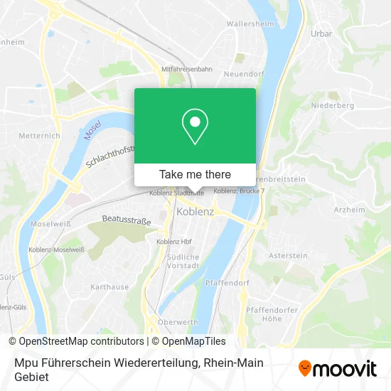Карта Mpu Führerschein Wiedererteilung