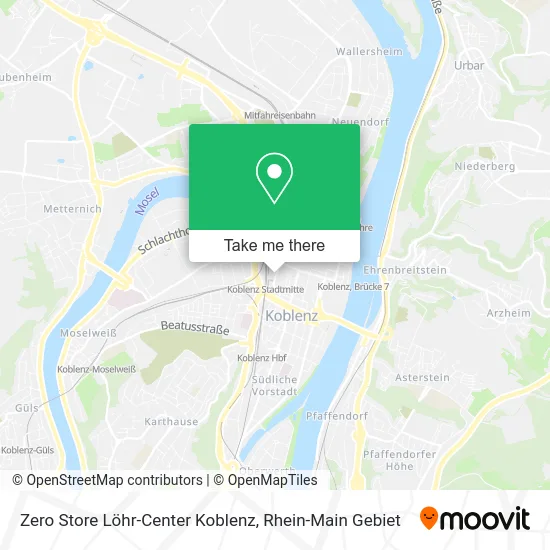 Карта Zero Store Löhr-Center Koblenz