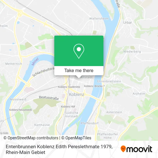 Карта Entenbrunnen Koblenz Edith Pereslethmate 1979