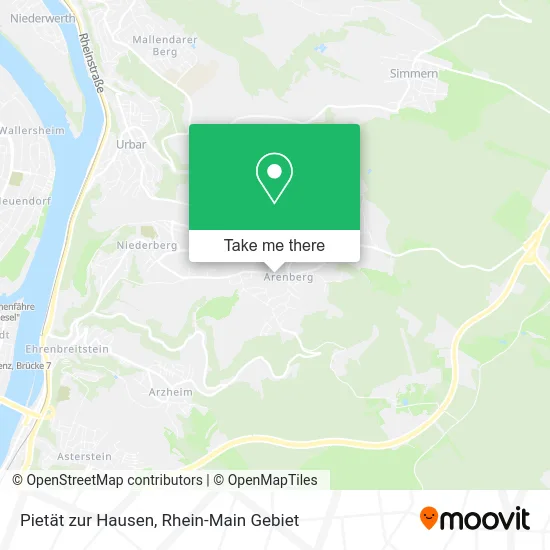 Карта Pietät zur Hausen