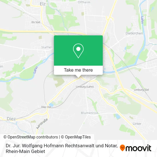 Карта Dr. Jur. Wolfgang Hofmann Rechtsanwalt und Notar