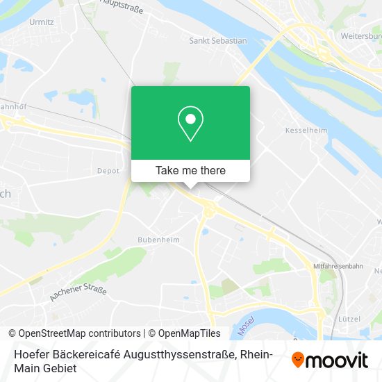 Карта Hoefer Bäckereicafé Augustthyssenstraße