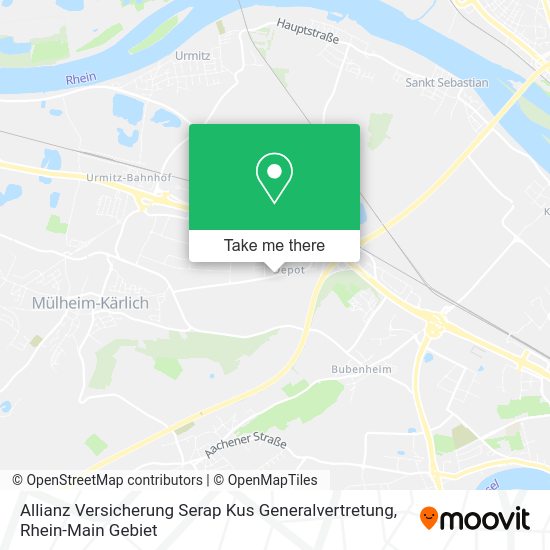 Карта Allianz Versicherung Serap Kus Generalvertretung