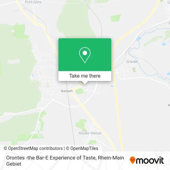 Карта Orontes -the Bar-E Experience of Taste