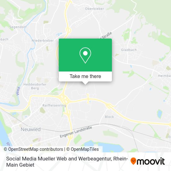 Карта Social Media Mueller Web and Werbeagentur