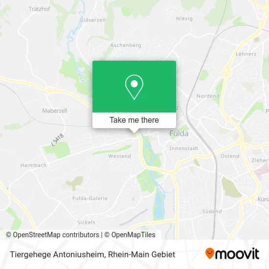 Карта Tiergehege Antoniusheim