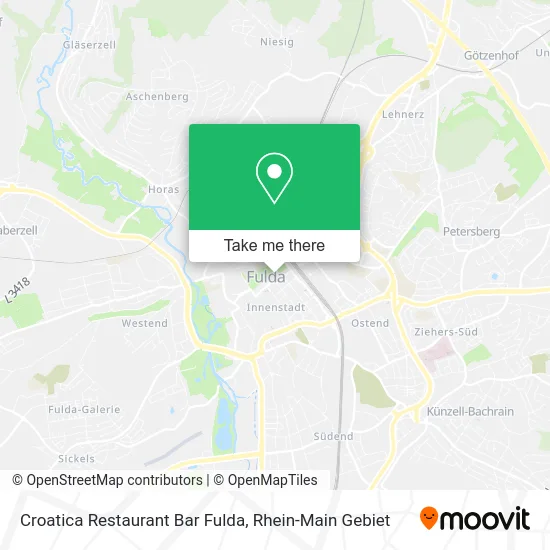 Карта Croatica Restaurant Bar Fulda