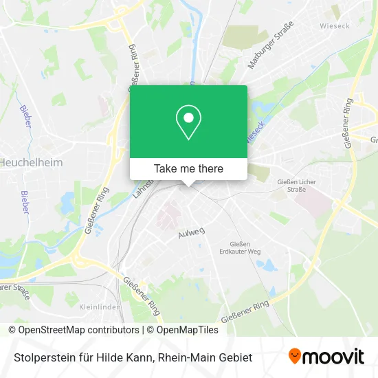 Карта Stolperstein für Hilde Kann