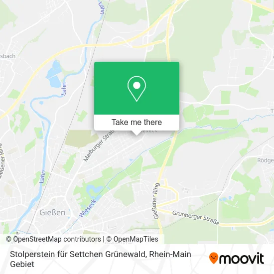 Карта Stolperstein für Settchen Grünewald